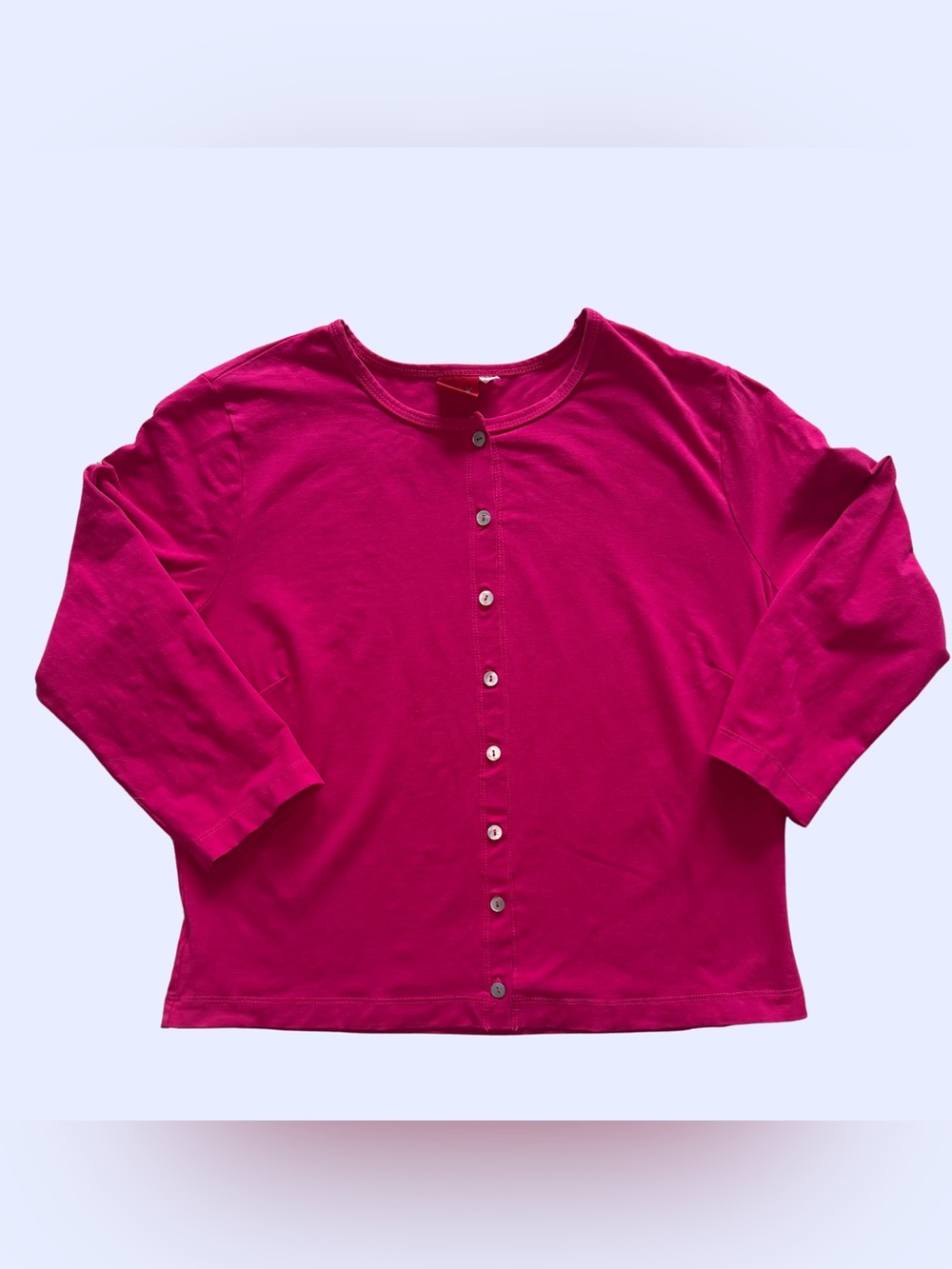 Johnny Was Bright Fuchsia Button-Front Top